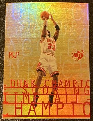 Wow Michael Jordan 1997 Upper Deck Ud3 Dunk Champion Mj3 - 2 Very Rare And