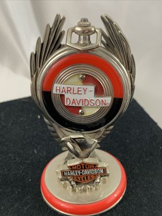 Franklin Harley Davidson Sportster Motorcycle Pocket Watch W/ Stand
