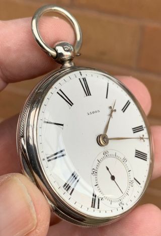 A Gents Good Quality Antique Solid Silver “watford” Fusee Pocket Watch 1864.