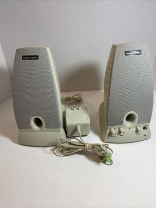 Vintage Harman/kardon Hk 195 Multimedia Speakers 2.  1 Capable D2