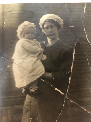 Vintage Photo Mother And Baby 1915 Gilford Mi