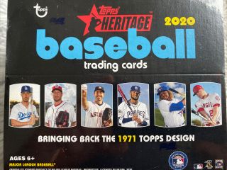 2020 Topps Heritage 24ct Retail Box 24 Packs 9 Cards Per Pack