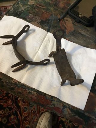 Revolutionary War Early American 18th Century Forged Iron Ice Creepers