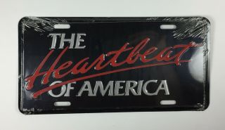 Vintage License Plate Booster " The Heartbeat Of America " Chevrolet Chevy