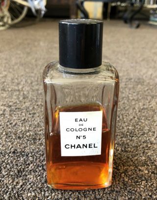 Chanel No.  5 Vintage Eau De Cologne Splash Perfume 4.  5” Tall