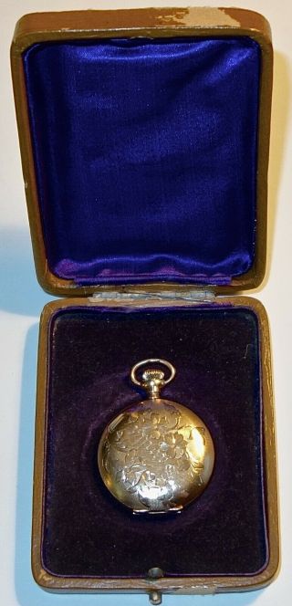 1907 Illinois Antique 1 - 3/8 " Pocket Watch W/gold Filled Case In Orig Case Box