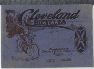 Ontario Weston Canada Cycle & Motor Co Ccm Cleveland 20 Page Bicycle Booklet Cgb
