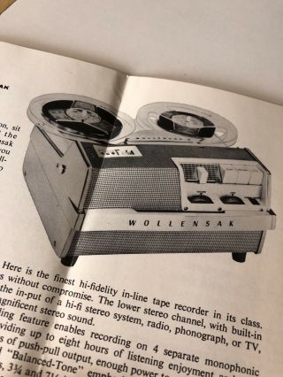 Vintage 3m Wollensak Reel Tape Recorder Dealer Brochure Pamphlet