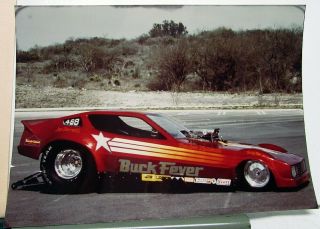 1980s ? Buck Fever BB/FC Funny Car Vintage Drag Race Promo Photo & Letter NHRA 3