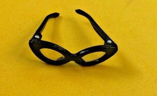 Vtg Barbie Doll Black Cat Eye Glasses With Lenses