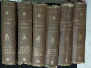 Library Of Natural History 1904 6 Volumes By Richard Lydekker; Ernest Thompson.