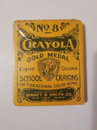 Vintage Crayola School Crayons Box Number 8 Binney & Smith Company
