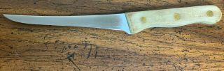 Vtg Chicago Cutlery C78 6” Blade Fillet Knife Usa Wood Handle