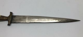 Decorative Knife (mexico) Mazatlan (city Id On Piece) W/scabbard - Vintage