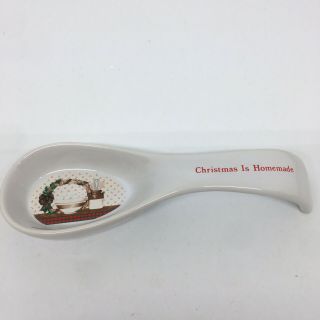 Vintage House Of Lloyd Christmas Spoon Rest " Christmas Is Homemade "
