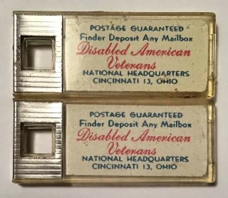 HTF Pair 1960 California Ham Radio DAV Miniature Keychain License Plate Tags 2