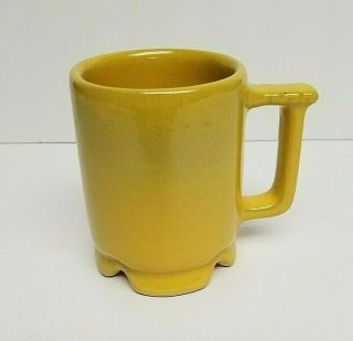 Vintage Frankoma Footed Gold/yellow Coffee Mug Cup