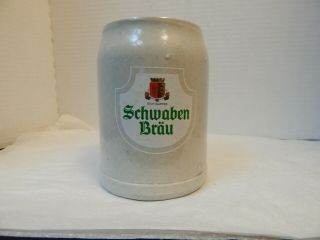 Vintage German Stuttgarter Schwaben Brau Stoneware Beer Stein 1l