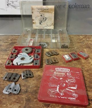 Vintage Craftsman No.  9 - 3200 Bench And Radial Saw Molding Head W/ Extra Cutters