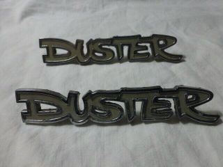 Vintage 1972 - 1976 Plymouth Duster Fender Scripts Emblems 1973 1974 1975