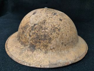 Antique U.  S.  World War 1 I Military Doughboy Helmet