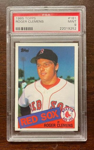 1985 Topps Roger Clemens Rookie Rc Card Psa 9 181