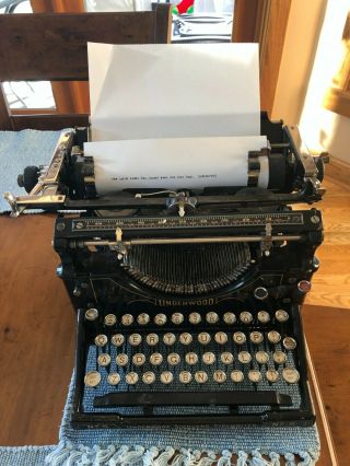 1921 Underwood Number No.  5 Antique Typewriter,