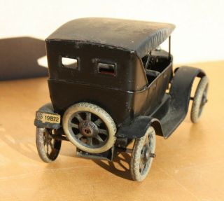 Antique Bing 1920 ' s Ford Model T Phaeton tin wind - up car 3