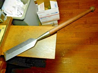 Antique Douglass Mfg.  Co.  3” Timber Framing Slick Chisel Over 30inches