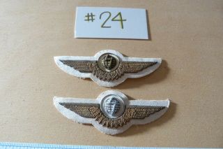 Vtg West German Air Force Embroidered Wing Badge Patches: Wireless Operat H 24