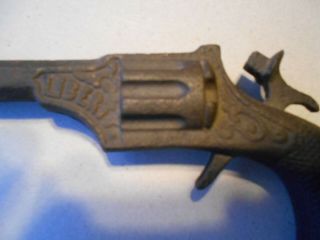 Ives Liberty Cast Iron Cap Gun Pistol Antique 2