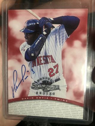 Rare 1997 Donruss Signature Series Auto David Ortiz Rookie Autograph Baseball