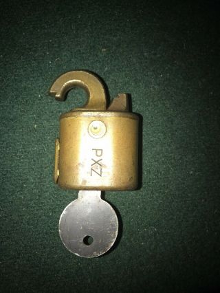 Antique Post Office Registered Mail Lock For Atomic Energy Commission Pxz