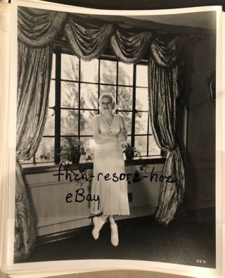 C.  1931 - 32 Jean Harlow Br Standing Fashion Tennis Dress Photograph Not Vtg
