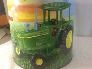 Vintage Collectible JOHN DEERE Tractor Popcorn Empty Tin pre - owned MUST HAVE 2