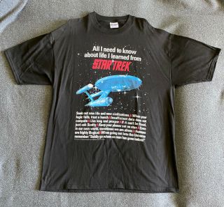 Vintage Euc 1990s Series Star Trek Xl T Shirt Uss Enterprise Tv Show