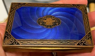 Antique Enamel Signed Austria Bronze Box Signed Circa 1900 Gorgeous 3.  5 "