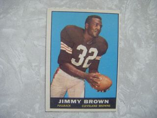 1961 Topps Football 71 Jimmy Brown Ex Ex - Mt