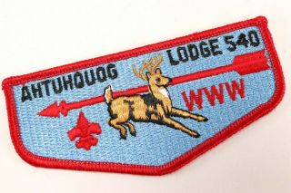 Vintage Ahtuhquog Lodge 540 Oa Order Arrow Www Boy Scouts Of America Flap Patch