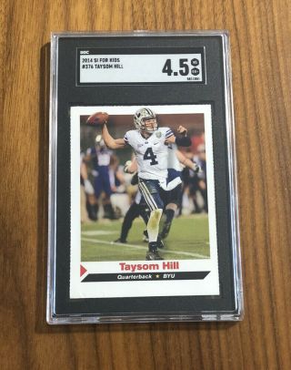 2014 Sports Illustrated Si Kids Taysom Hill Rc Rare Rookie Tough 2 Grade Sgc 4.  5