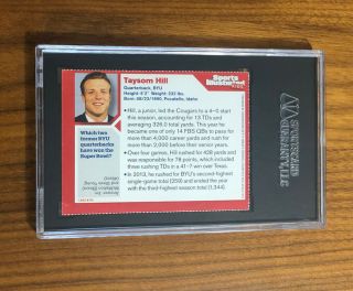 2014 Sports Illustrated SI Kids TAYSOM HILL RC Rare Rookie Tough 2 Grade SGC 4.  5 2