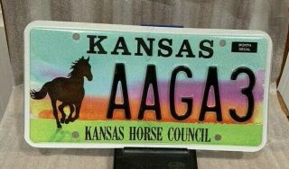 2000s Kansas Horse Council Passenger License Plate (aaga3)