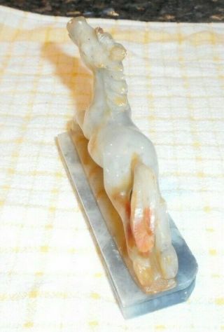 Vintage Marble Horse Running Figurine 2