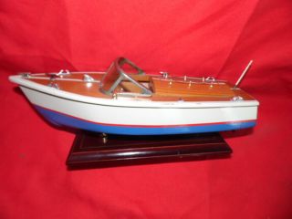 Vintage Chris Craft Style Model Inboard Motor Boat Display 14 "