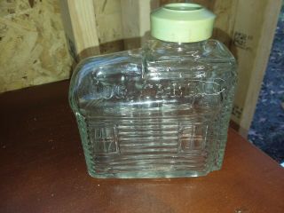 Vintage Glass Log Cabin Maple Syrup