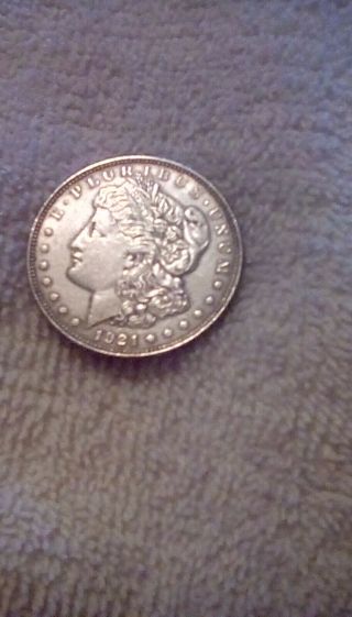 Vintage Us Coin 1921 Morgan Silver Dollar 90 Silver