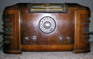 Antique Silvertone Model 4766 Table Top Radio W Roller Dial Magic Eye Tele - Dial