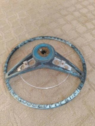 1959 - 60 Chevy Car Steering Wheel With Horn Button 2