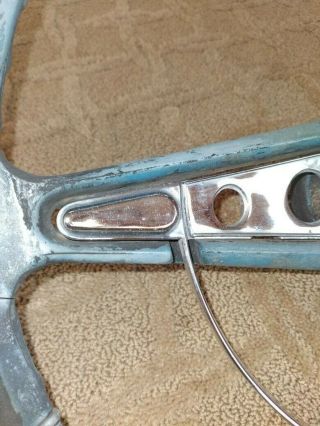 1959 - 60 Chevy Car Steering Wheel With Horn Button 3
