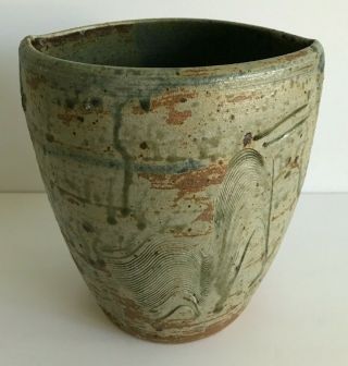 Vintage 8 " Mid Century Vintage Studio Art Pottery Vase Signed